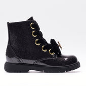 Lelli Kelly Girls Black Patent Winter Boots